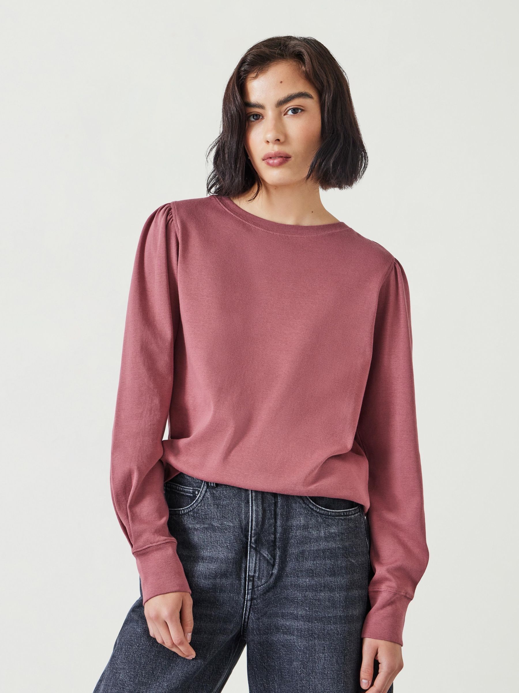 口コミ サイト 商品 Emily Pink Hush Buy Puff from Top Jersey Cotton 100% Sleeve トップス