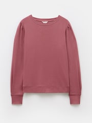 Hush Pink Emily Puff Sleeve 100% Cotton Jersey Top - Image 5 of 5