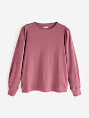 Hush Pink Emily Puff Sleeve Jersey Top - Image 5 of 5
