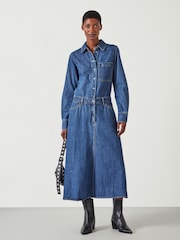 Hush Bella Jeans-Maxikleid aus 100 % Baumwolle - Bild 1 von 6