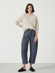 Hush Cream Ivy Fine Merino Crew Jumper - Image 2 of 5
