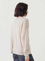 Hush Cream Ivy Fine Merino Crew Jumper - Image 3 of 5