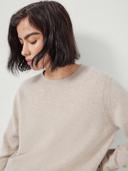 Hush Cream Ivy Fine Merino Crew Jumper - Image 4 of 5