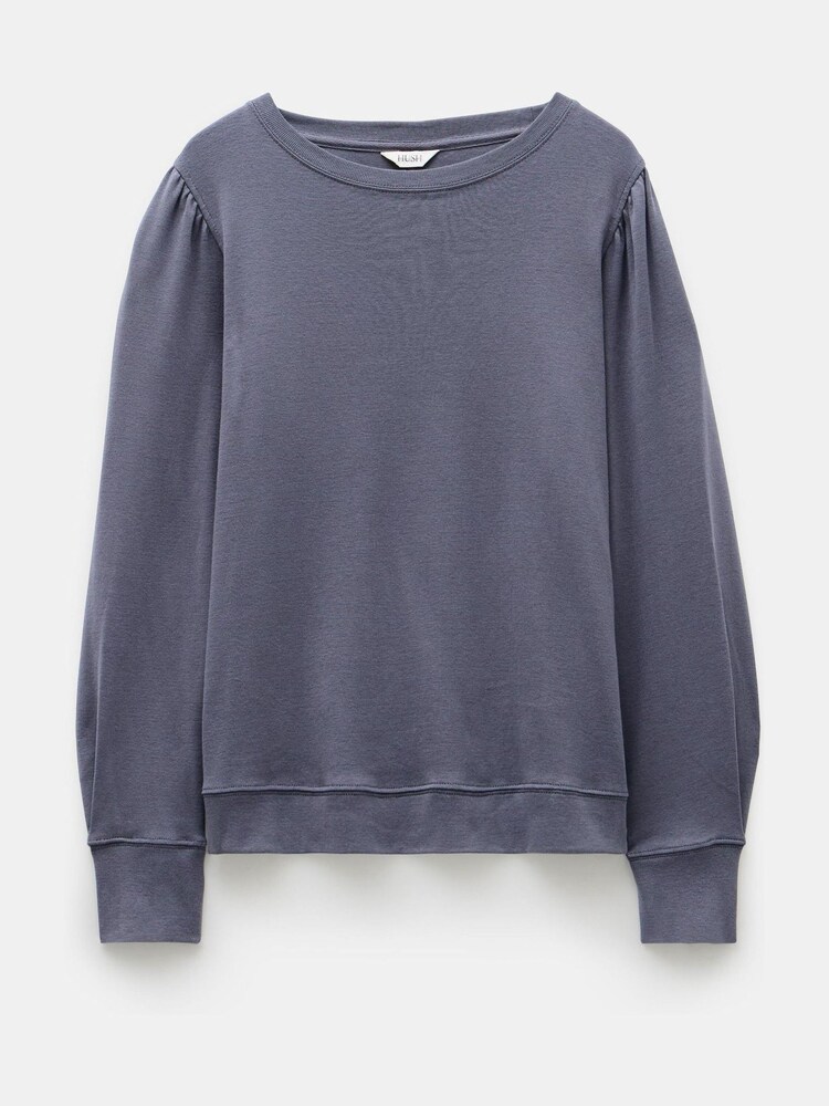 Hush Light Grey Emily Puff Sleeve Jersey Top - Image 5 of 5 Hush Light Grey Emily Puff Sleeve Jersey Top - Image 5 of 5