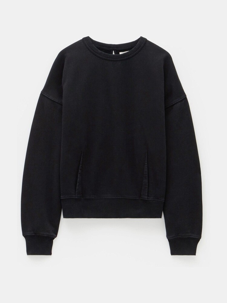Hush Black Blair Dart Detail Relaxed 100% Cotton Sweatshirt - Image 5 of 5 Hush Black Blair Dart Detail Relaxed 100% Cotton Sweatshirt - Image 5 of 5