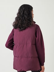 Hush Burgundy Red Alice Puffer Gilet - Image 2 of 4