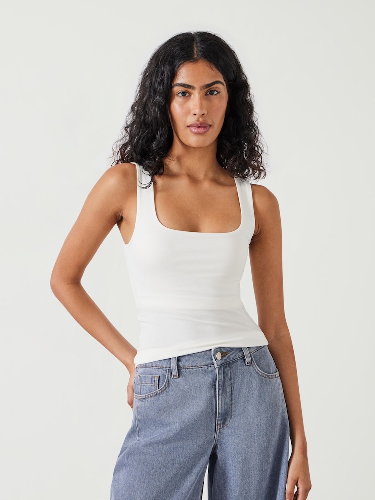 Hush Cream Jade Wide Strap Scoop Vest - Image 1 of 5