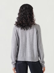 Hush Grey Jasmine Cashmere Rib Detail Jumper - Image 2 of 4
