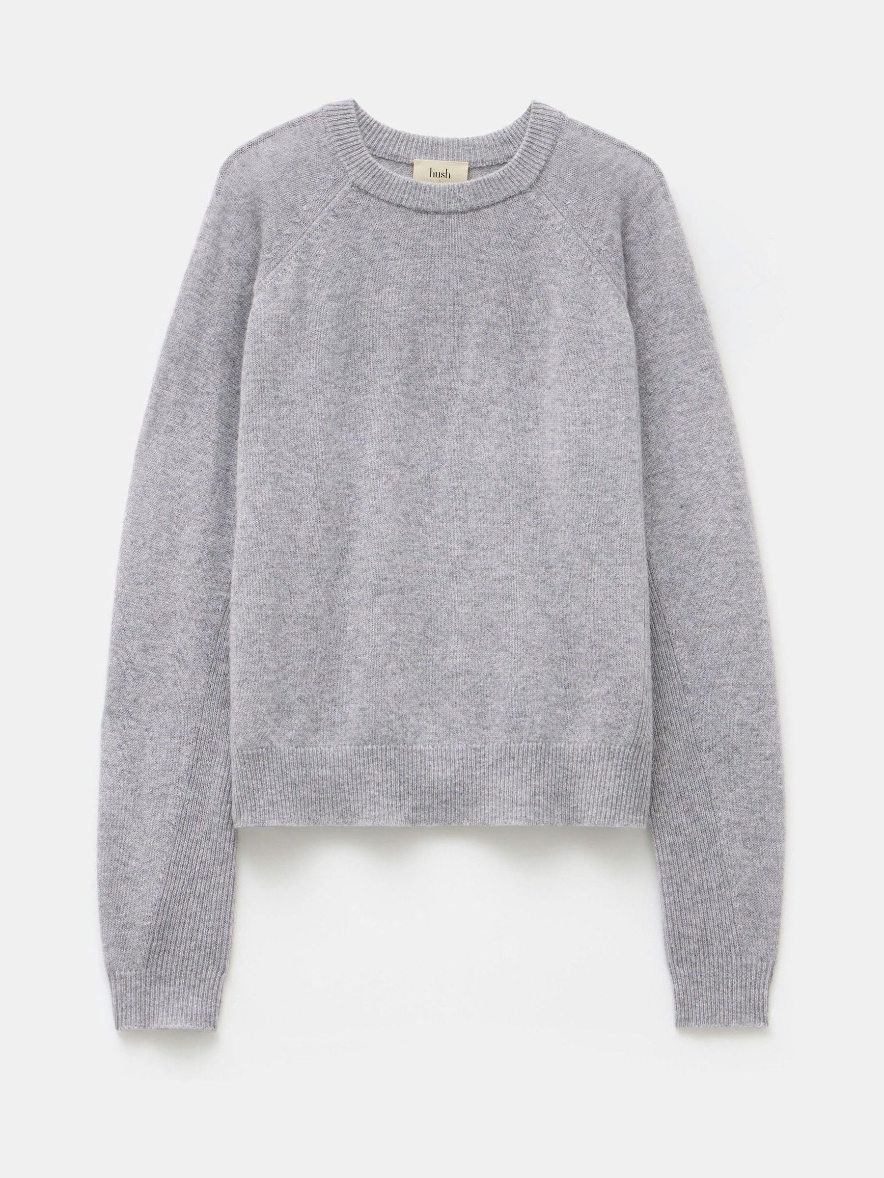 Buy Hush Grey Jasmine Cashmere Rib Detail Jumper from Next Canada