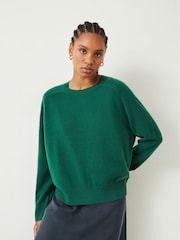 Hush Green Alina Cashmere Crew Jumper - Image 1 of 5