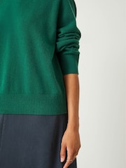 Hush Green Alina Cashmere Crew Jumper - Image 4 of 5