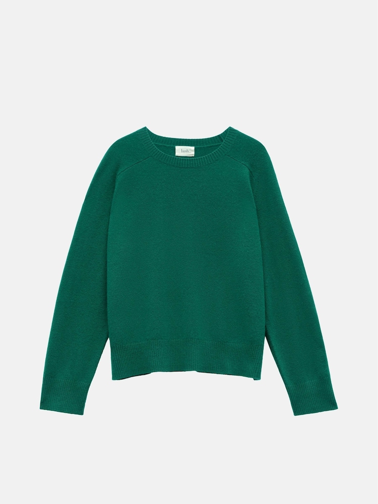 Hush Green Alina Cashmere Crew Jumper - Image 5 of 5