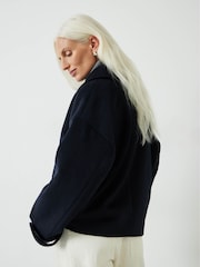 Hush Blue Cropped Wool Pea Coat - Image 3 of 5
