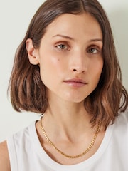 Hush Gold Tone Flat Curb Chain Necklace - Image 1 of 4