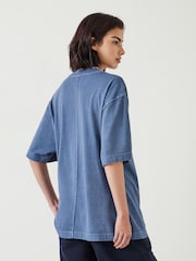 Blau - Hush Flo Oversized 100% Cotton T-Shirt - Bild 2 von 4