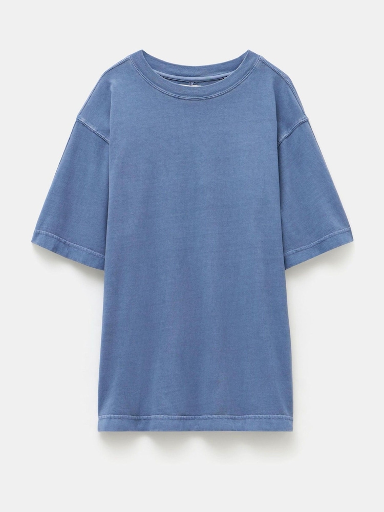 Blau - Hush Flo Oversized 100% Cotton T-Shirt - Bild 4 von 4