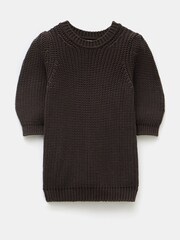 Hush Brown Jessie 100% Cotton Chunky Rib Top - Image 5 of 5