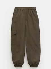Hush Green Ava Shiny Lightweight Cargo Trousers - Image 4 of 4