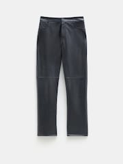 Hush Black Colette Leather Straight Leg Trousers - Image 4 of 4