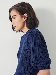 Hush Blue Jessie 100% Cotton Chunky Rib Top - Image 3 of 4