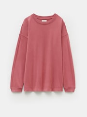 Rosa - Hush Flo Oversized Long Sleeve 100% Cotton T-Shirt - Imagen 4 de 4