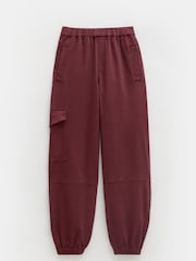 Hush Red Ava Washed Cargo Trousers - Image 5 of 5