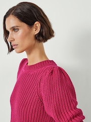 Hush Pink Jessie 100% Cotton Chunky Rib Top - Image 3 of 4