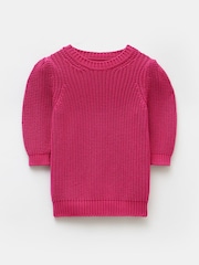 Hush Pink Jessie 100% Cotton Chunky Rib Top - Image 4 of 4