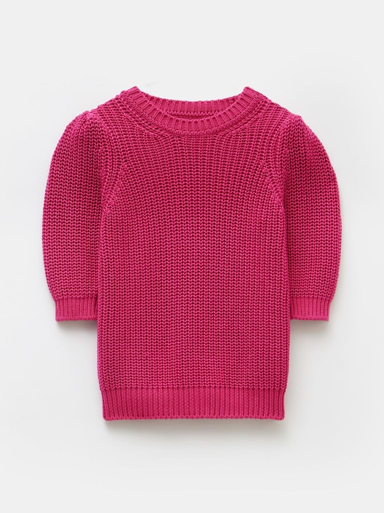 Hush Pink Jessie 100% Cotton Chunky Rib Top - Image 4 of 4