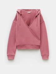 Hush Pink Daisy Wrap 100% Cotton Hoodie - Image 4 of 5