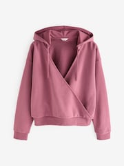 Hush Pink Daisy Wrap 100% Cotton Hoodie - Image 5 of 5