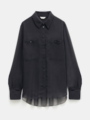 Schwarz - Hush Havana Transparentes Hemd - Bild 5 von 5
