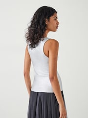 Hush Silver Alyssa Metallic Rib Vest - Image 2 of 4