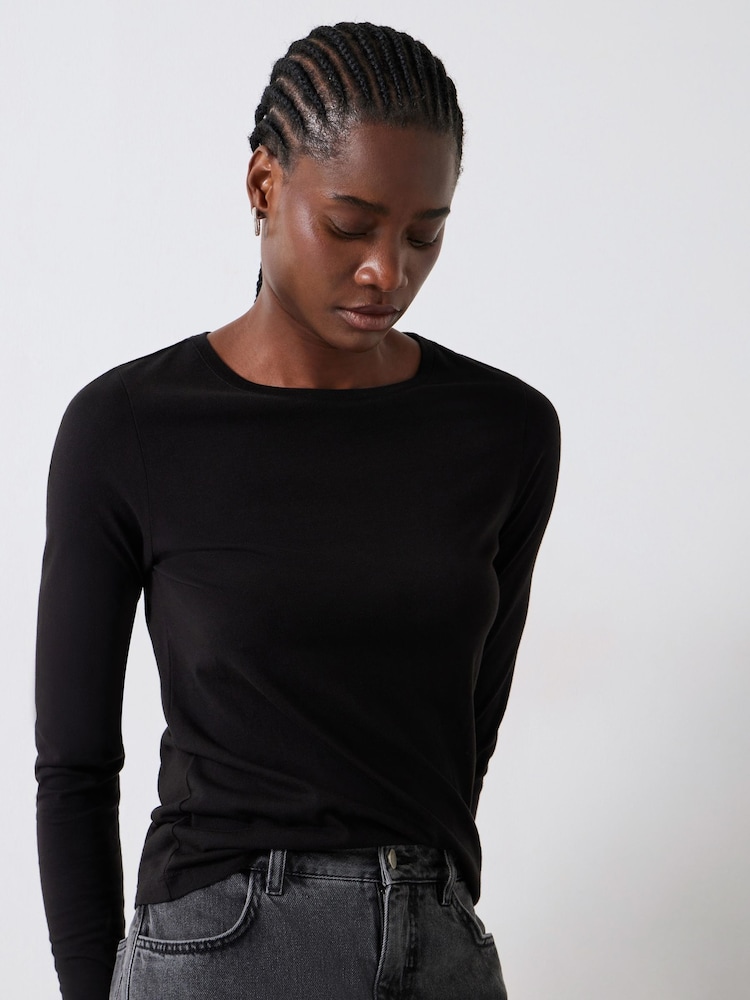 Hush Black Lara Fine Knit Jumper - Image 1 of 4