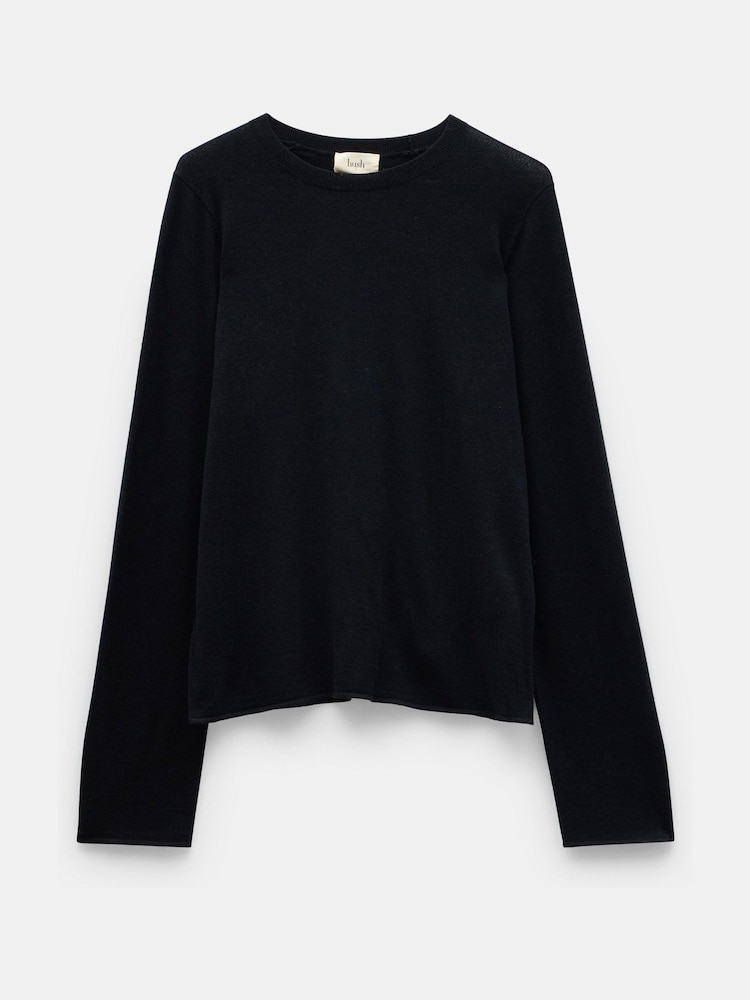 Hush Black Lara Fine Knit Jumper - Image 4 of 4