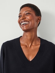 Hush Black Scarlett Cashmere V-Neck Jumper - Image 4 of 5