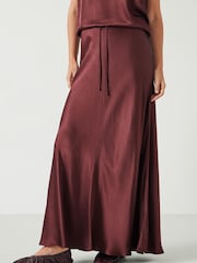 Hush Brown Indra Satin Skirt - Image 2 of 5