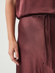 Hush Brown Indra Satin Skirt - Image 4 of 5