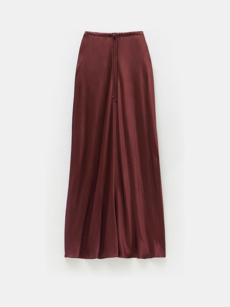 Hush Brown Indra Satin Skirt - Image 5 of 5