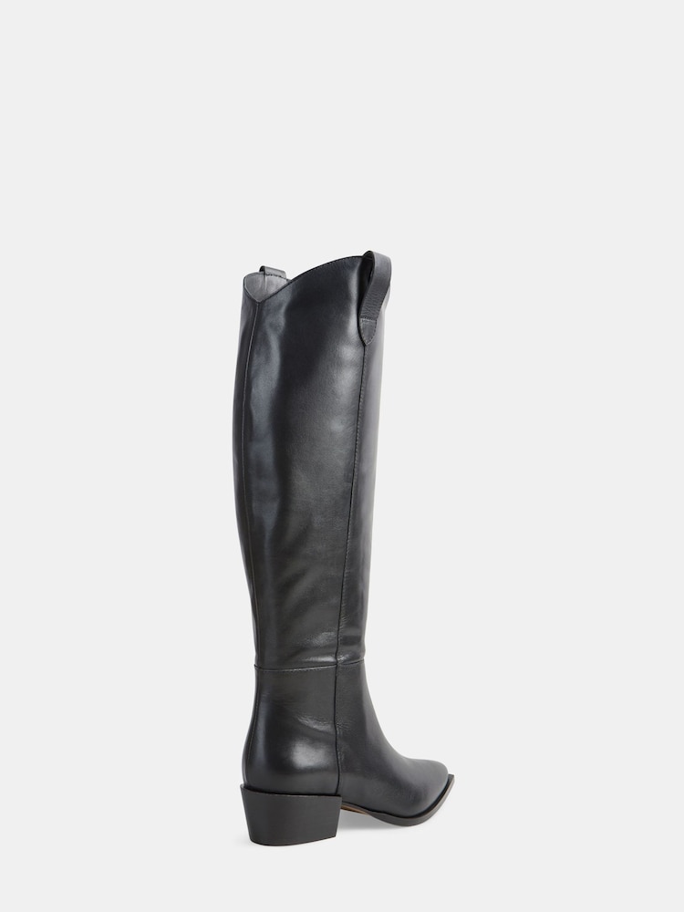 Hush Black Hailey Western Knee Boots - Image 2 of 2