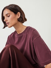 Hush Brown Oversized 100% Cotton Flo T-Shirt - Image 3 of 4