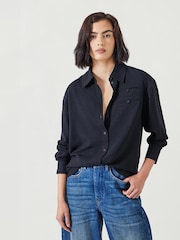 Hush Black Amren Pinstripe Shirt - Image 1 of 4