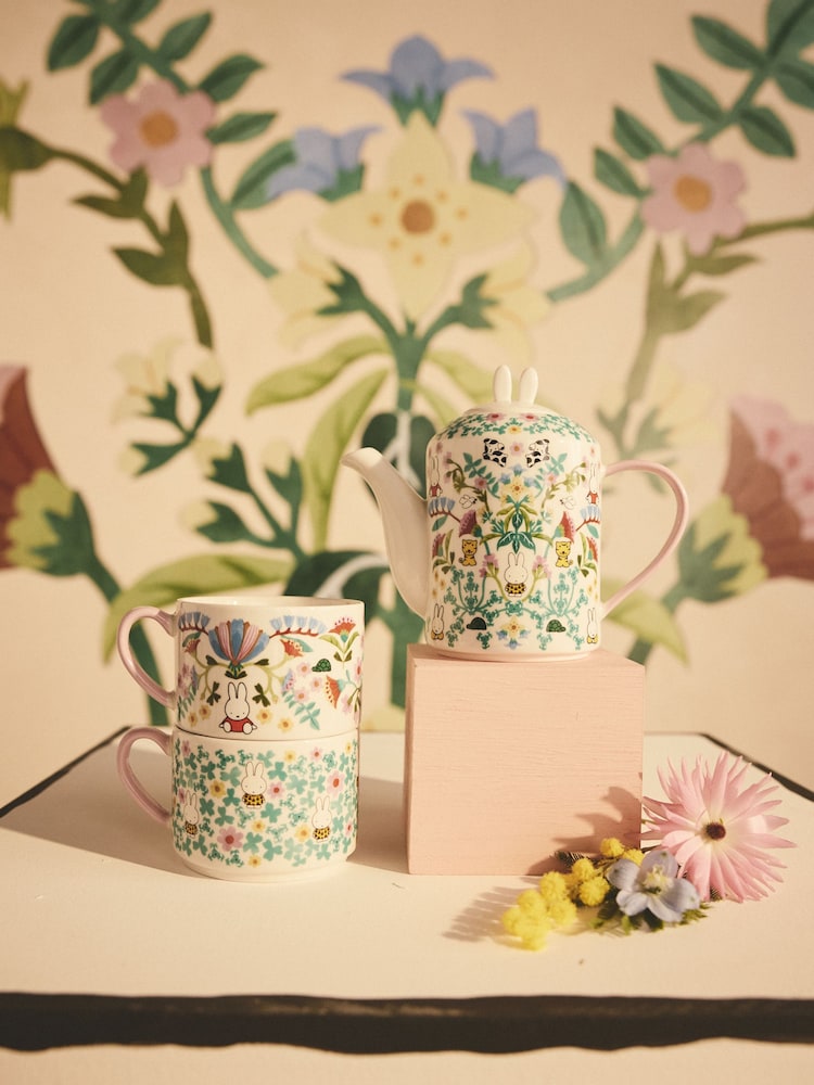 Cath Kidston Pink/Cream Miffy Tea for Two - Image 2 of 8 Cath Kidston Pink/Cream Miffy Tea for Two - Image 2 of 8