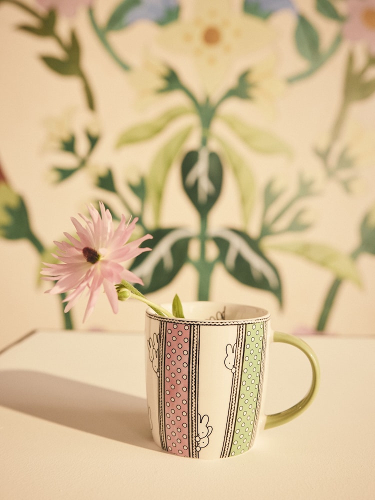Cath Kidston Pink/Green Miffy Stripe Mug - Image 3 of 4