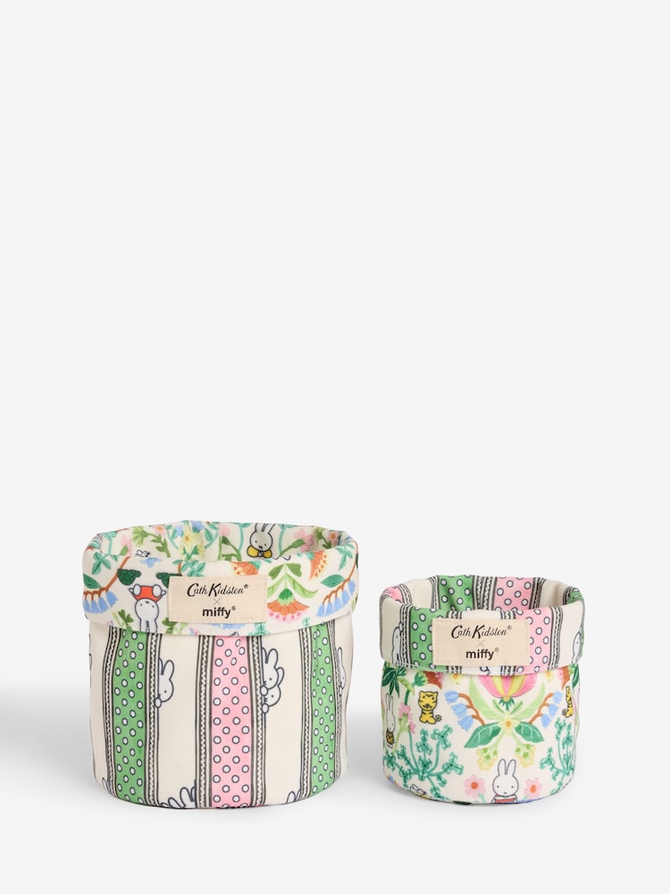 Cath Kidston Set of 2 Pink Miffy Print Reversible Storage Bags - Image 6 of 7
