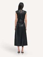Simkhai Black Burke Draped Midi Dress - Image 2 of 5