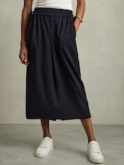 Reiss Nora Wool-Blend Ruched Jersey Midi Skirt - Bild 3 von 6