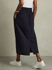 Reiss Nora Wool-Blend Ruched Jersey Midi Skirt - Bild 5 von 6