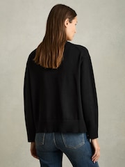 Negru - Cardigan gros tricotat Reiss Harper - Image 5 of 6