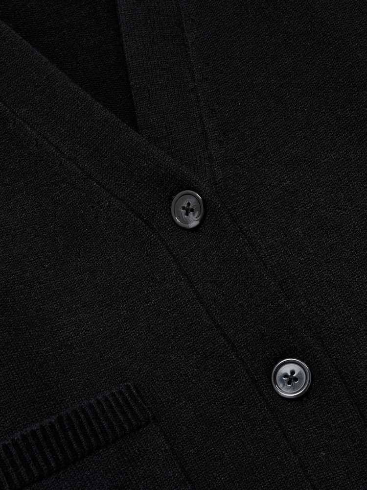 Negru - Cardigan gros tricotat Reiss Harper - Image 6 of 6